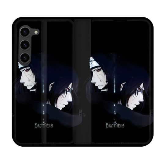 Housse Cuir Portefeuille Pour Samsung Galaxy S23 Plus Manga Naruto Sasuke Itachi