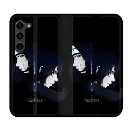 Housse Cuir Portefeuille Pour Samsung Galaxy S23 Plus Manga Naruto Sasuke Itachi