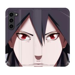 Housse Cuir Portefeuille Pour Samsung Galaxy S23 Plus Manga Naruto Sasuke visage