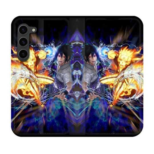 Housse Cuir Portefeuille Pour Samsung Galaxy S23 Plus Manga Naruto VS