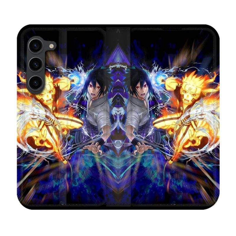 Housse Cuir Portefeuille Pour Samsung Galaxy S23 Plus Manga Naruto VS