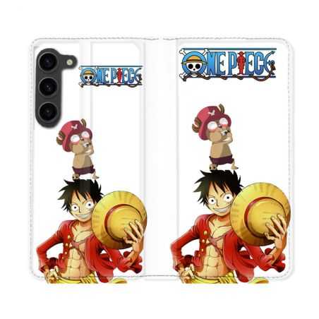 Housse Cuir Portefeuille Pour Samsung Galaxy S23 Plus Manga One Piece Chopper