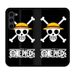 Housse Cuir Portefeuille Pour Samsung Galaxy S23 Plus Manga One Piece Tete de Mort