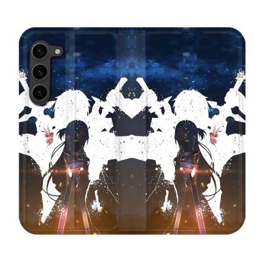 Housse Cuir Portefeuille Pour Samsung Galaxy S23 Plus Manga SAO sword Art Online Asuna