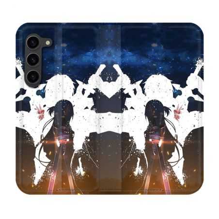 Housse Cuir Portefeuille Pour Samsung Galaxy S23 Plus Manga SAO sword Art Online Asuna