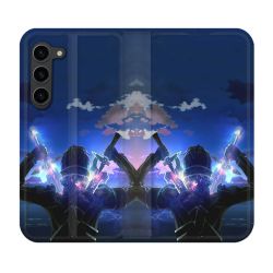 Housse Cuir Portefeuille Pour Samsung Galaxy S23 Plus Manga SAO sword Art Online Epee