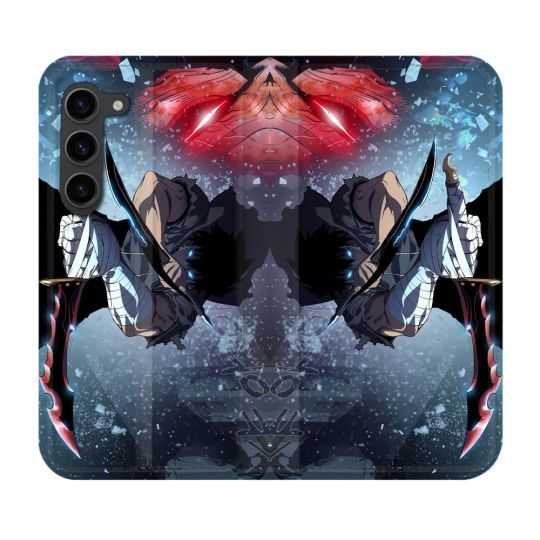 Housse Cuir Portefeuille Pour Samsung Galaxy S23 Plus Manga Solo Leveling Sung Epee