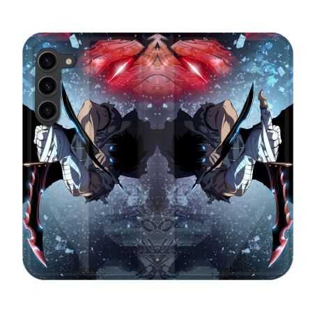 Housse Cuir Portefeuille Pour Samsung Galaxy S23 Plus Manga Solo Leveling Sung Epee