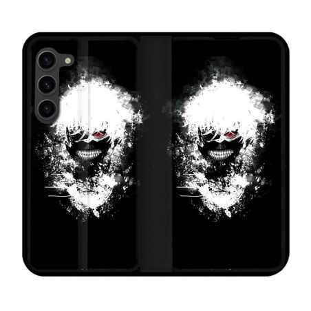 Housse Cuir Portefeuille Pour Samsung Galaxy S23 Plus Manga Tokyo Ghoul Kaneki Tag