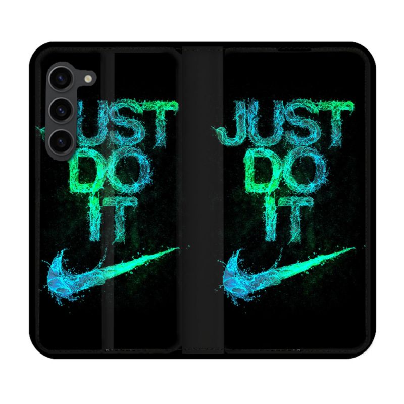 Housse Cuir Portefeuille Pour Samsung Galaxy S23 Plus Nike Just Do It