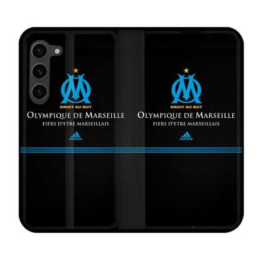 Housse Cuir Portefeuille Pour Samsung Galaxy S23 Plus Olympique Marseille OM Fier etre Marseillais