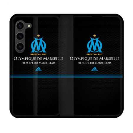 Housse Cuir Portefeuille Pour Samsung Galaxy S23 Plus Olympique Marseille OM Fier etre Marseillais