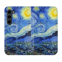 Housse Cuir Portefeuille Pour Samsung Galaxy S23 Plus Peinture La nuit étoilée