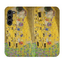 Housse Cuir Portefeuille Pour Samsung Galaxy S23 Plus Peinture Le Baiser