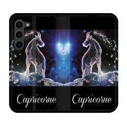 Housse Cuir Portefeuille Pour Samsung Galaxy S23 Plus Signe Zodiaque 2 Capricorne
