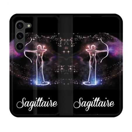 Housse Cuir Portefeuille Pour Samsung Galaxy S23 Plus Signe Zodiaque 2 Sagittaire