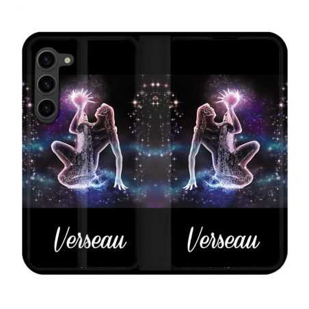 Housse Cuir Portefeuille Pour Samsung Galaxy S23 Plus Signe Zodiaque 2 Verseau