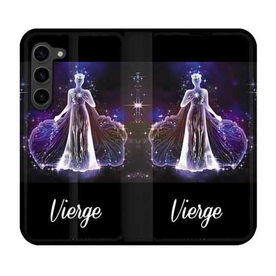Housse Cuir Portefeuille Pour Samsung Galaxy S23 Plus Signe Zodiaque 2 Vierge