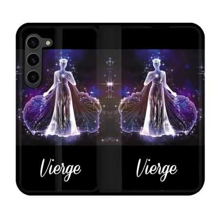 Housse Cuir Portefeuille Pour Samsung Galaxy S23 Plus Signe Zodiaque 2 Vierge