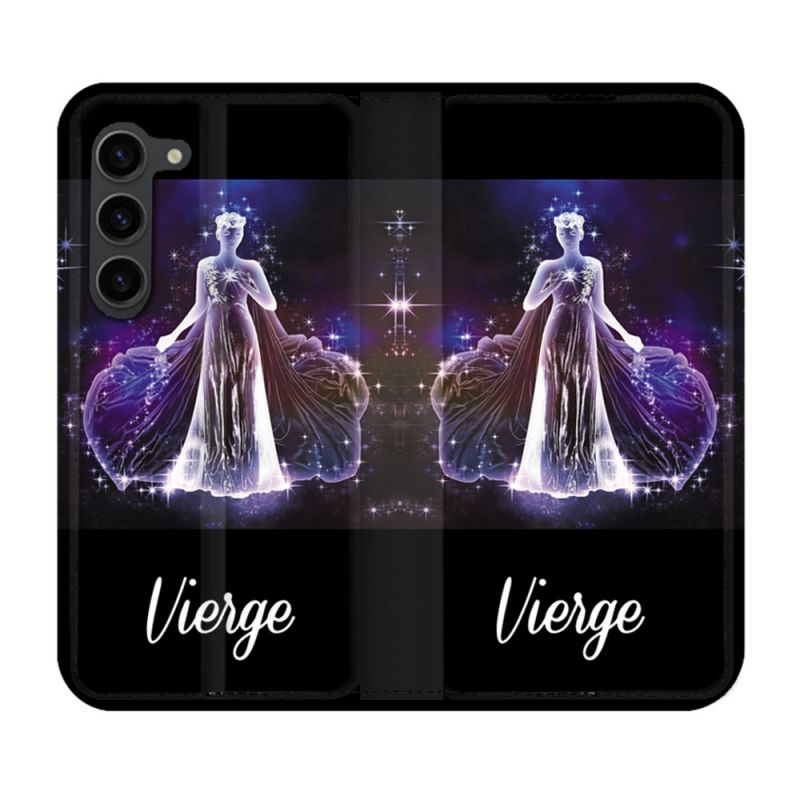 Housse Cuir Portefeuille Pour Samsung Galaxy S23 Plus Signe Zodiaque 2 Vierge