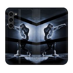Housse Cuir Portefeuille Pour Samsung Galaxy S23 Plus Sport Boxe Poing