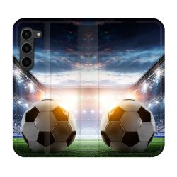 Housse Cuir Portefeuille Pour Samsung Galaxy S23 Plus Sport Football Stade