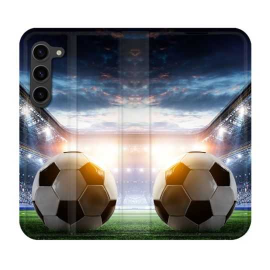 Housse Cuir Portefeuille Pour Samsung Galaxy S23 Plus Sport Football Stade