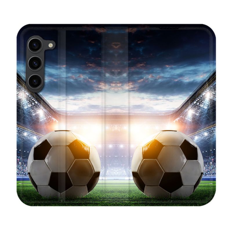 Housse Cuir Portefeuille Pour Samsung Galaxy S23 Plus Sport Football Stade