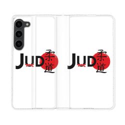 Housse Cuir Portefeuille Pour Samsung Galaxy S23 Plus Sport Judo Logo