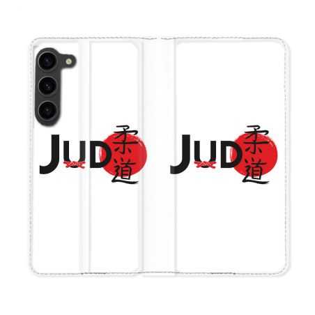 Housse Cuir Portefeuille Pour Samsung Galaxy S23 Plus Sport Judo Logo