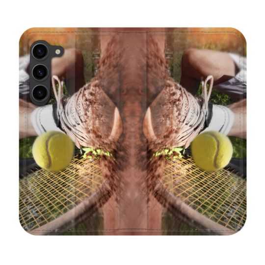 Housse Cuir Portefeuille Pour Samsung Galaxy S23 Plus Sport Tennis Glissade