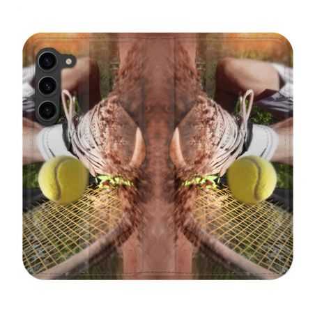 Housse Cuir Portefeuille Pour Samsung Galaxy S23 Plus Sport Tennis Glissade