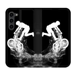Housse Cuir Portefeuille Pour Samsung Galaxy S23 Plus Sport VTT Noir