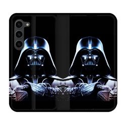 Housse Cuir Portefeuille Pour Samsung Galaxy S23 Plus Star Wars - Dark Vador Noir