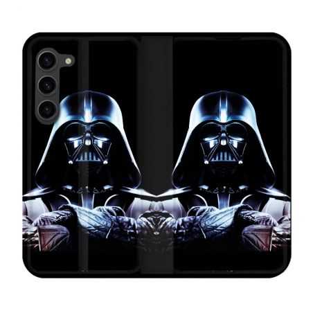 Housse Cuir Portefeuille Pour Samsung Galaxy S23 Plus Star Wars - Dark Vador Noir