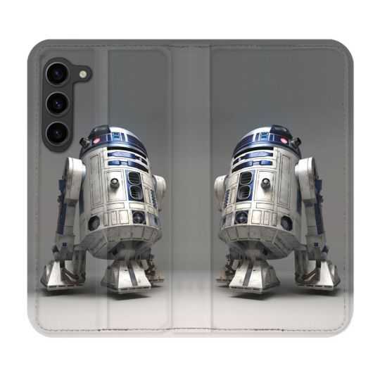 Housse Cuir Portefeuille Pour Samsung Galaxy S23 Plus Star Wars - R2D2