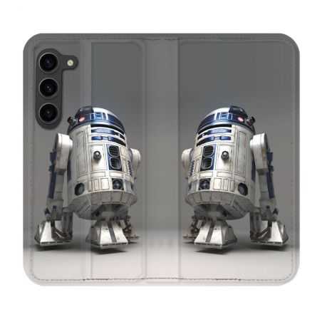 Housse Cuir Portefeuille Pour Samsung Galaxy S23 Plus Star Wars - R2D2