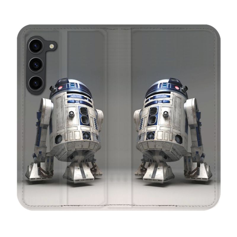 Housse Cuir Portefeuille Pour Samsung Galaxy S23 Plus Star Wars - R2D2