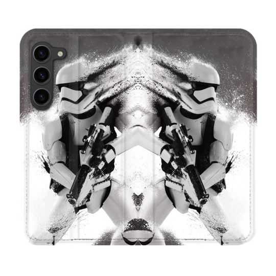 Housse Cuir Portefeuille Pour Samsung Galaxy S23 Plus Star Wars - Trooper