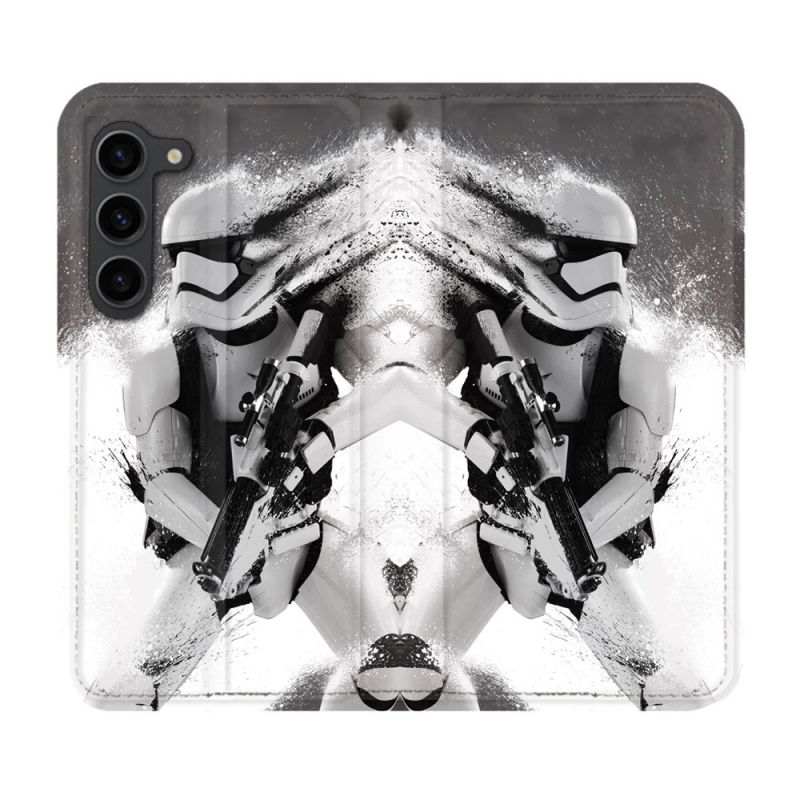 Housse Cuir Portefeuille Pour Samsung Galaxy S23 Plus Star Wars - Trooper