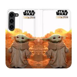 Housse Cuir Portefeuille Pour Samsung Galaxy S23 Plus Star Wars - Yoda bebe soleil