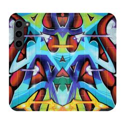 Housse Cuir Portefeuille Pour Samsung Galaxy S23 Plus Street Art Graf Color