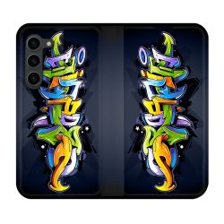 Housse Cuir Portefeuille Pour Samsung Galaxy S23 Plus Street Art Graffiti