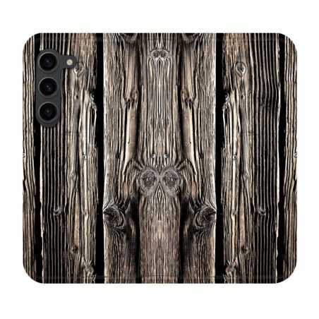 Housse Cuir Portefeuille Pour Samsung Galaxy S23 Plus Texture Bois