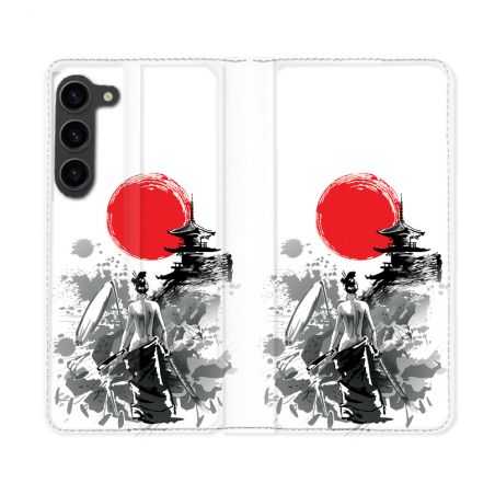 Housse Cuir Portefeuille Pour Samsung Galaxy S23 Plus Voyage Japon Femme