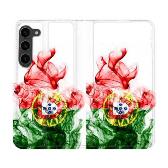 Housse Cuir Portefeuille Pour Samsung Galaxy S23 Plus Voyage Portugal Flamme