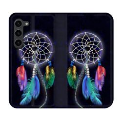 Housse Cuir Portefeuille Pour Samsung Galaxy S23 Plus Zen Attrape Reve Multicolore