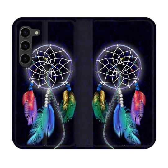 Housse Cuir Portefeuille Pour Samsung Galaxy S23 Plus Zen Attrape Reve Multicolore