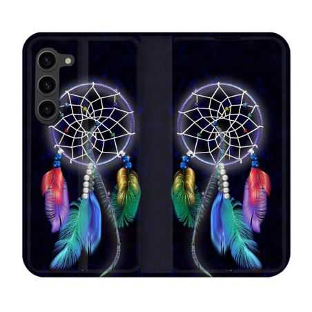 Housse Cuir Portefeuille Pour Samsung Galaxy S23 Plus Zen Attrape Reve Multicolore