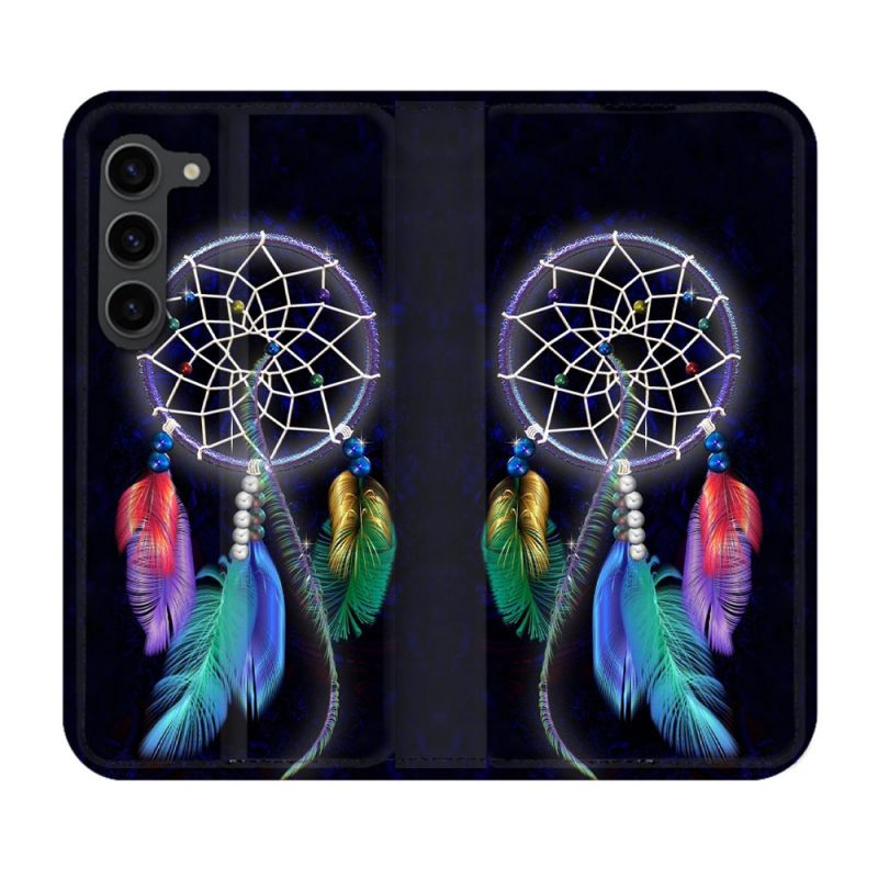 Housse Cuir Portefeuille Pour Samsung Galaxy S23 Plus Zen Attrape Reve Multicolore